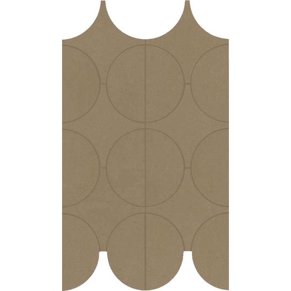 MARAZZI Concrete Look Cementum Olive Mosaico Cerchi 23,8x41,4cm