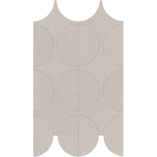 MARAZZI Concrete Look Cementum Sand Mosaico Cerchi 23,8x41,4cm