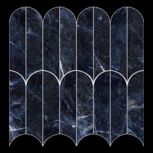 MARAZZI Marble Look Allmarble Sodalite Blu Lux Mosaico Ventaglio 29,8x29,8cm