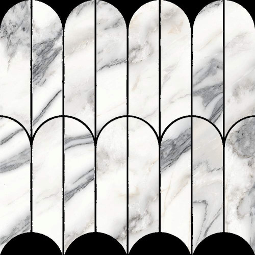 MARAZZI Marble Look Allmarble Bianco Arni Lux Mosaico Ventaglio 29,8x29,8cm