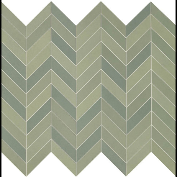 MUTINA Mews Green Chevron 5,5x39,4cm