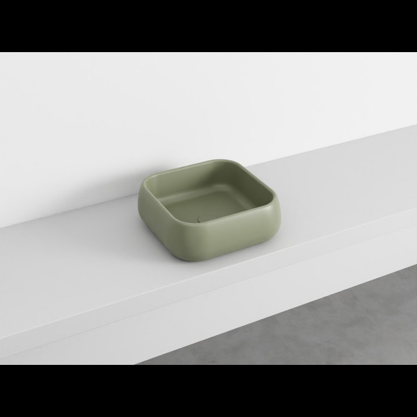 SHUI Lavabo Rectangulaire à poser sans trop-plein Agave 40X40X15h