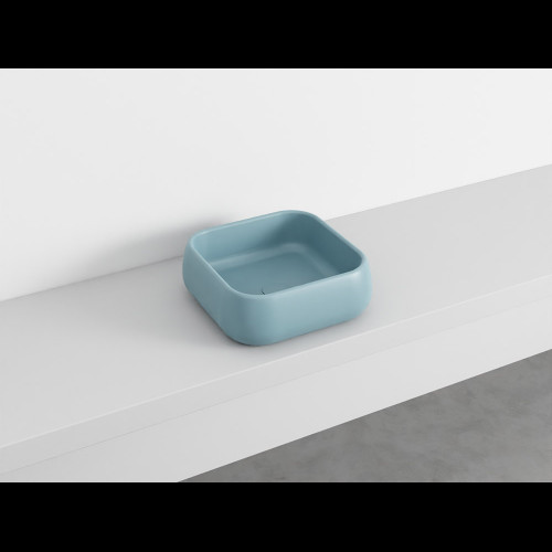 SHUI Lavabo Rectangulaire à poser sans trop-plein Polvere 40X40X15h