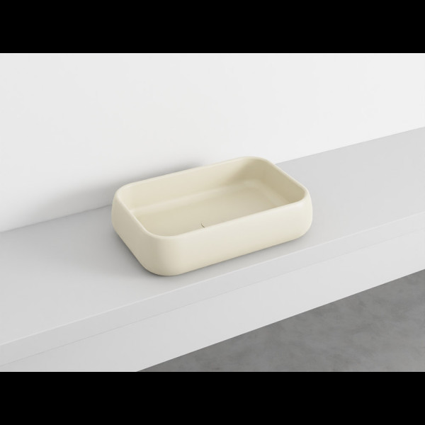 SHUI Lavabo Rectangulaire à poser sans trop-plein Lino 60X40X15h