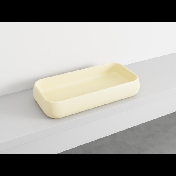 SHUI Lavabo Rectangulaire à poser sans trop-plein Canapa 80X40X15h