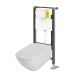 SANYCCES QUARC WC SUSPENDU BLANC MAT AVEC BÂTI-SUPPORT