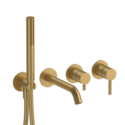 FANTINI Nostromo Mitigeur Bain-Douche À Encastrer Bec 15cm Pure Brass PVD