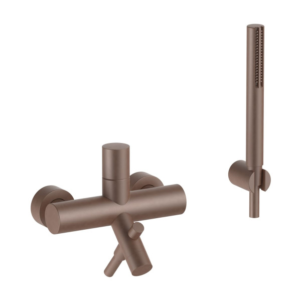 FANTINI Nostromo Mitigeur bain-douche externe avec douchette Matt Copper PVD