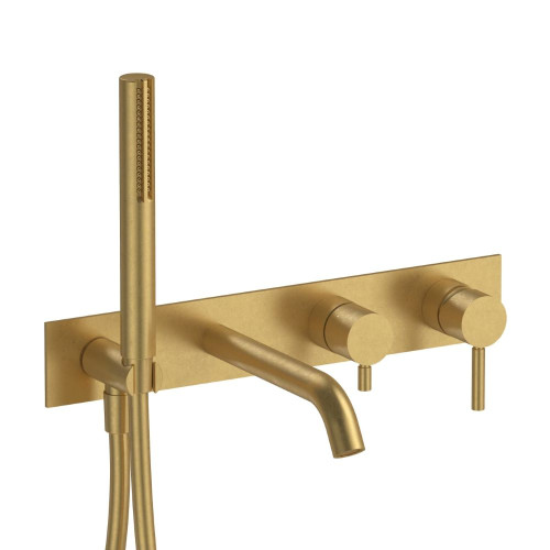 FANTINI Nostromo Mitigeur Bain-Douche Avec Plaque À Encastrer Pure Brass PVD