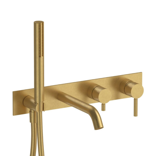 FANTINI Nostromo Mitigeur Bain-Douche Avec Plaque À Encastrer Pure Brass PVD