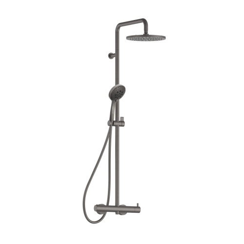 FANTINI Nostromo Colonne De Douche Avec Mitigeur Externe Matt Gun Metal PVD