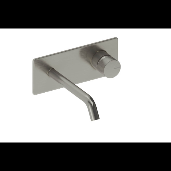 SANYCCES LOOP K MITIGEUR LAVABO AVEC PLAQUE BEC 14CM NICKEL BROSSÉ