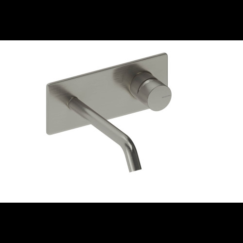 SANYCCES LOOP K MITIGEUR LAVABO AVEC PLAQUE BEC 18CM NICKEL BROSSÉ