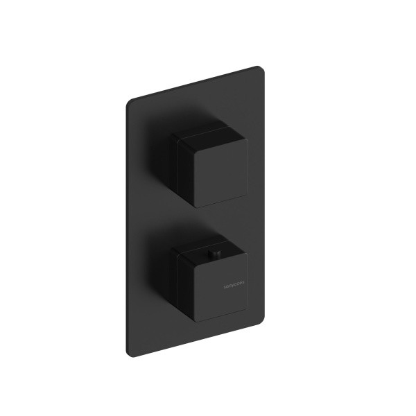 SANYCCES CUBO THERMOSTATIQUE DE DOUCHE MURAL NOIR MAT