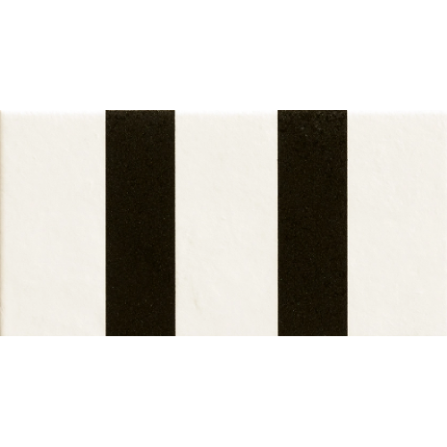 Mattonelle Margherita Parallel Black by Nathalie Du Pasquier 20,5X10,1cm (0,67m² par boite)