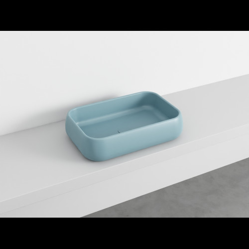 SHUI Lavabo Rectangulaire à poser sans trop-plein Polvere 60X40X15h