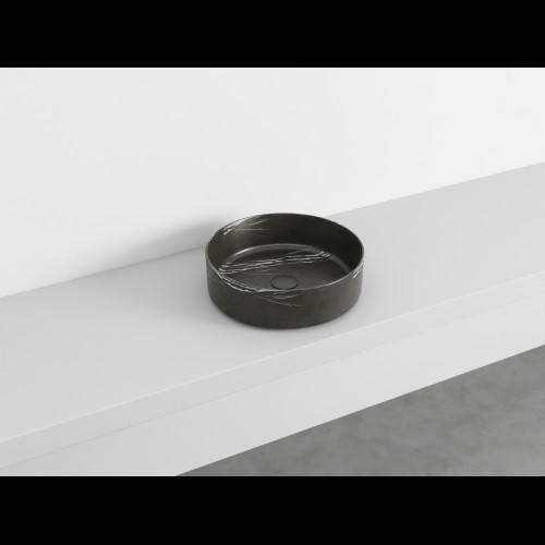 SHUI COMFORT Vasque à poser sans trop-plein Grey stone ø40 x 12,5 h