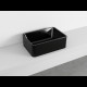 SHUI COMFORT Vasque à poser avec trop-plein Noir Brillant 60 x 42 x 20 h
